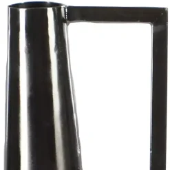 Black Metal Glam Vases, Set of 2