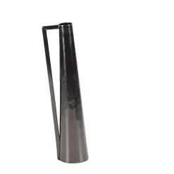 Black Metal Glam Vases, Set of 2