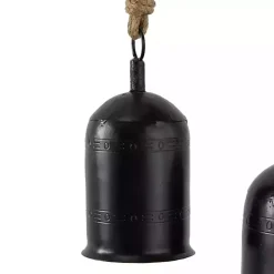 Black Metal Hanging Bells, Set of 3