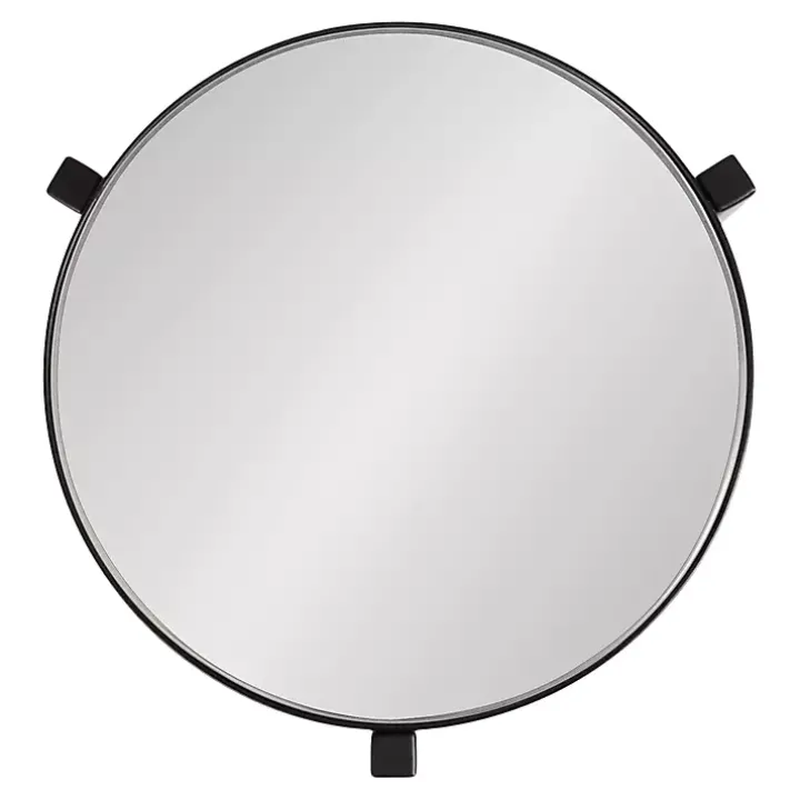 Black Metal Mirrored Tabletop Aguilar Drink Table
