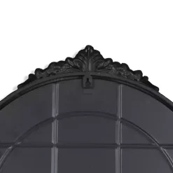 Black Metal Modern Victorian Wall Mirror