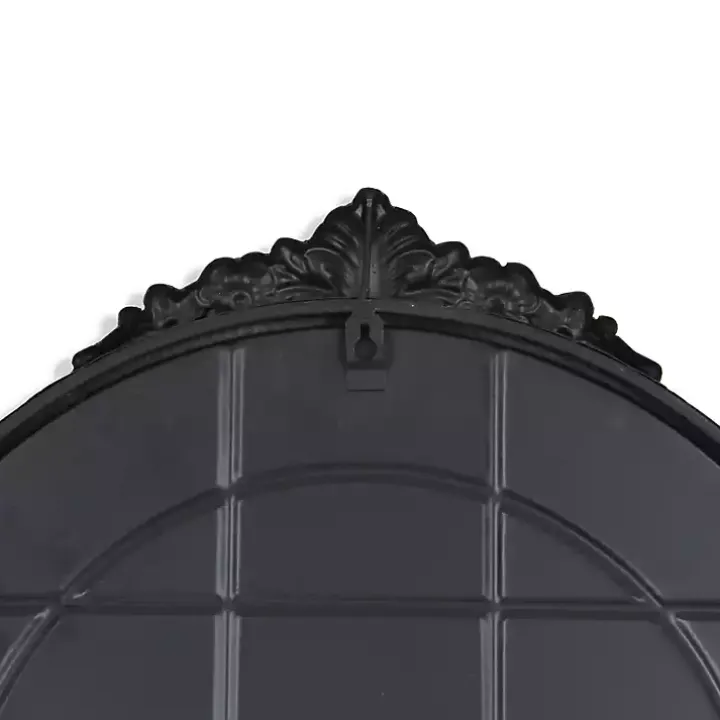 Black Metal Modern Victorian Wall Mirror