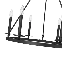 Black Metal Round Florence Chandelier