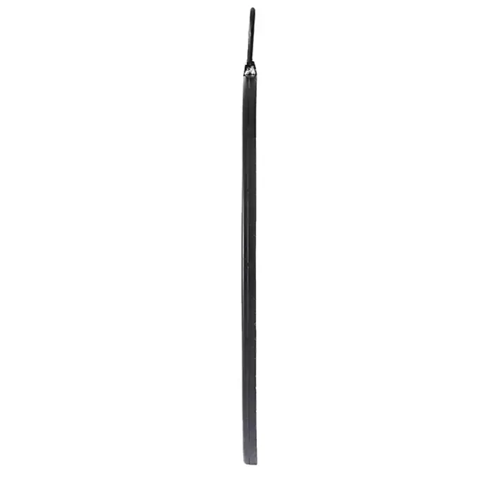 Black Metal Round Top Loop Wall Mirror