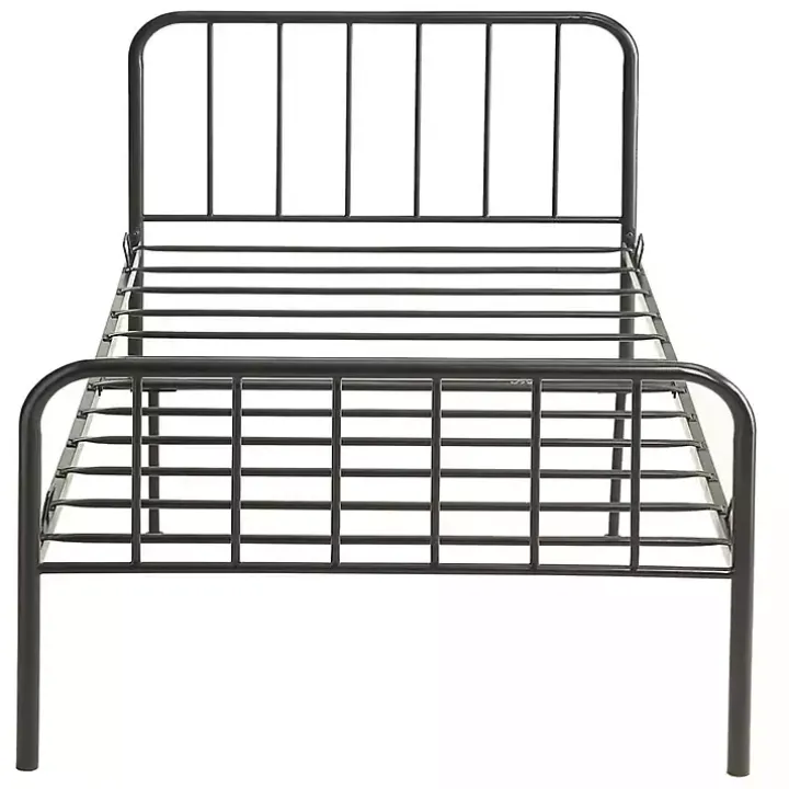 Black Metal Twin Bed in a Box