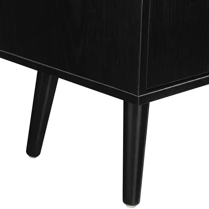 Black Mid-Century Modern Cubby Cabinet