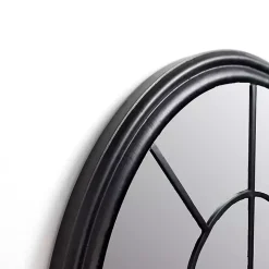 Black Paned Iron Wall Mirror