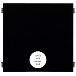 Black Prismatic Wood Accent Table