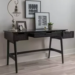 Black Rattan Ryker Desk