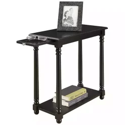 Black Regent Wood Accent Table