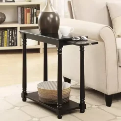 Black Regent Wood Accent Table