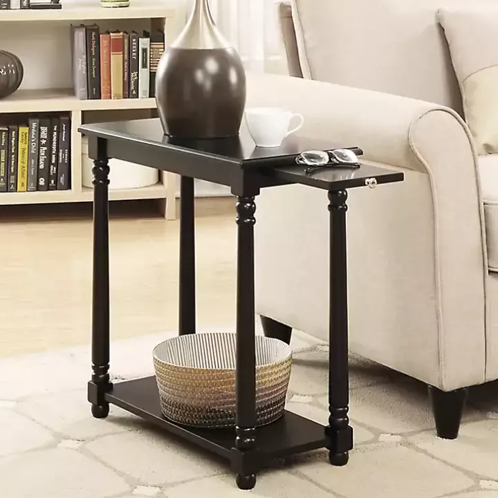 Black Regent Wood Accent Table
