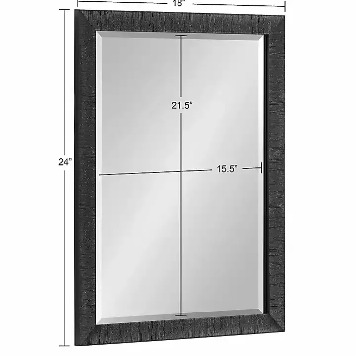 Black Reyna Rectangle Wall Mirror