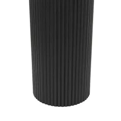 Black Ribbed Pillars Console Table