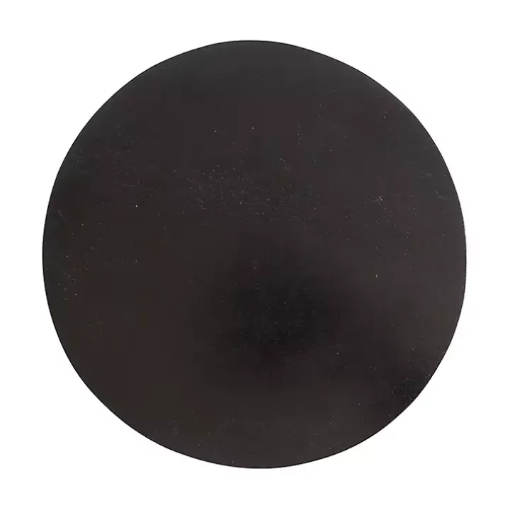 Black Round Wood Devon Accent Table