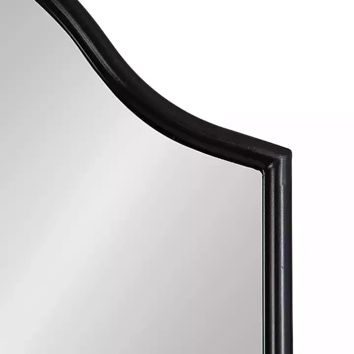 Black Scalloped Arch Fellows Wall Mirror