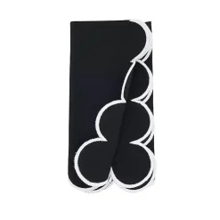 Black Scalloped Edge Napkins, Set of 4