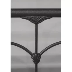 Black Scalloped Metal Josie King Headboard