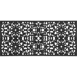 Black Sienna Rubber Doormat, 48x22 in.