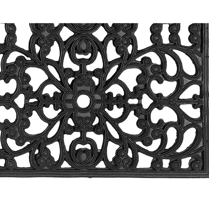 Black Sienna Rubber Doormat, 48x22 in.
