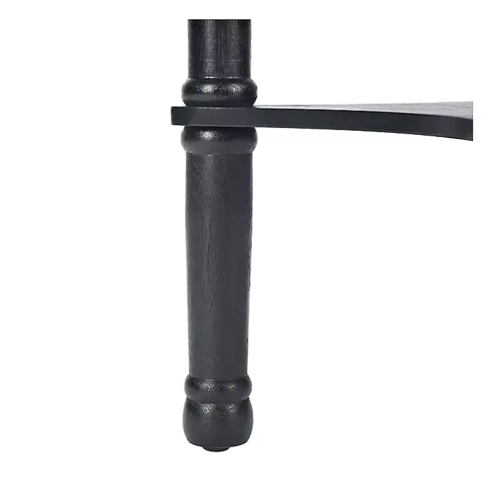 Black Tegan Round Accent Table
