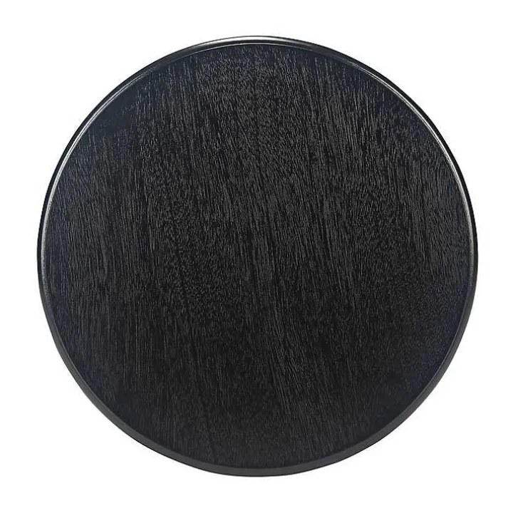 Black Tegan Round Accent Table
