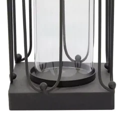 Black Tin Open Frame Lanterns, Set of 2