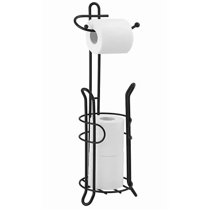 Black Toilet Paper Storage Stand