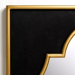 Black Velvet and Gold Wall Mirror