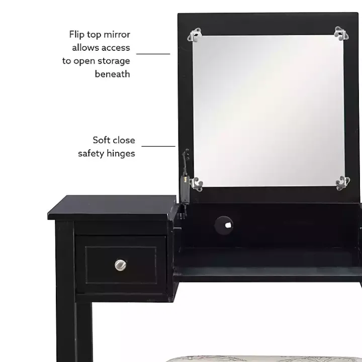 Black Virginia Butterfly 2-pc. Vanity Set
