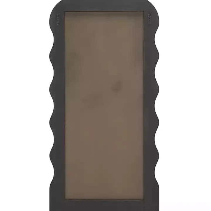 Black Wavy Mayha Leaner Mirror