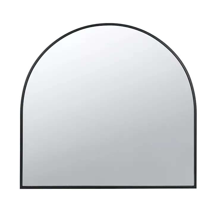 Black Wide Arched Wall Mirror