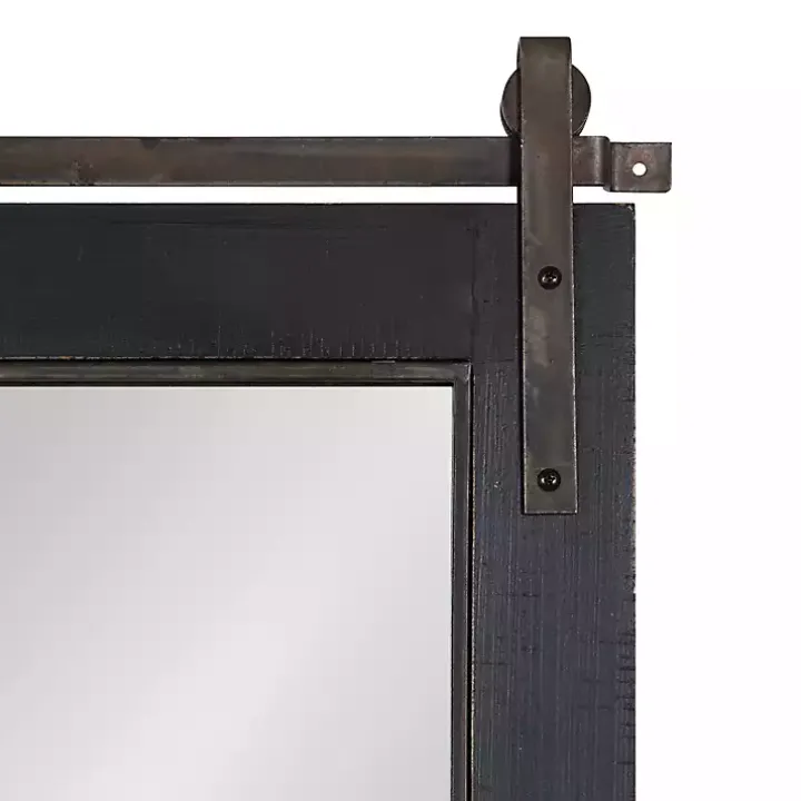 Black Windowpane Kates Mirror, 23x36 in.