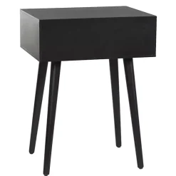 Black Wood 1-Drawer Arthur Accent Table