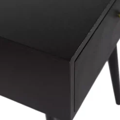 Black Wood 1-Drawer Arthur Accent Table