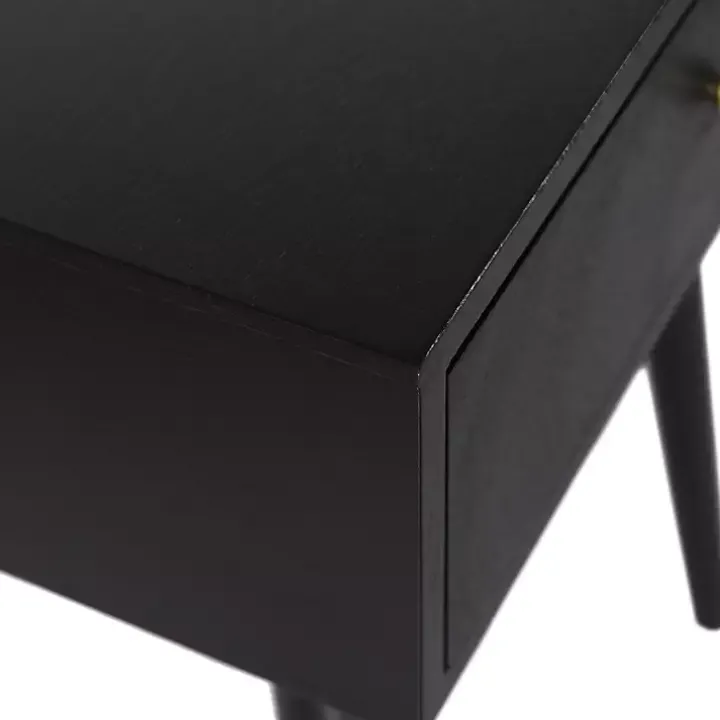 Black Wood 1-Drawer Arthur Accent Table