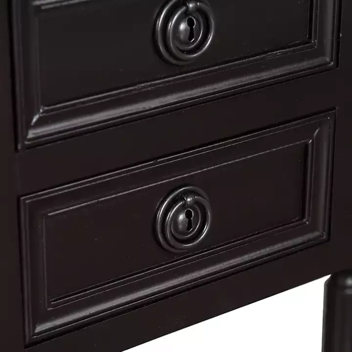 Black Wood 4-Drawer Barrett Console Table