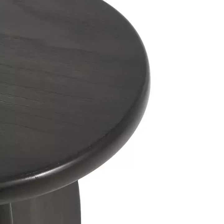 Black Wood Modern Accent Tables, Set of 2