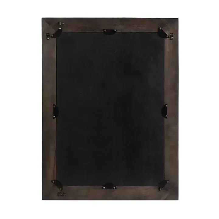 Black Wood Ornate Carved Wall Mirror