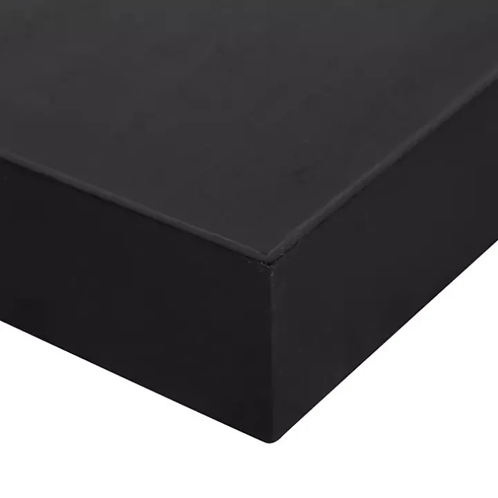 Black Wood 2-pc. Floating Shelves, 24 in.