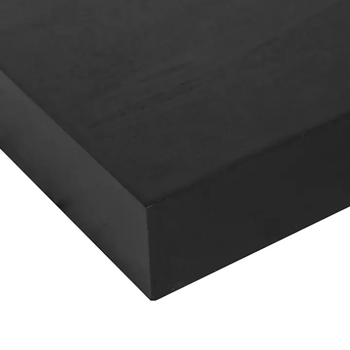 Black Wood 2-pc. Floating Shelves, 18 in.