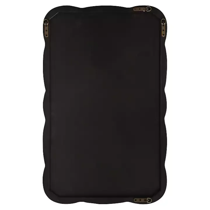 Black Wood Scalloped Leigh Wall Mirror