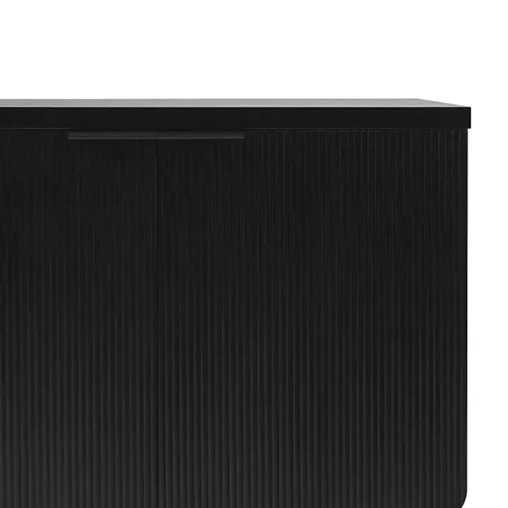 Black Wood Scandinavian 4-Door Sideboard