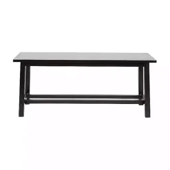 Black Wood Simple Farmhouse Bench