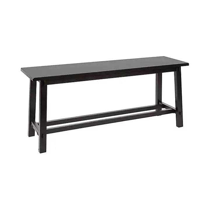 Black Wood Simple Farmhouse Bench