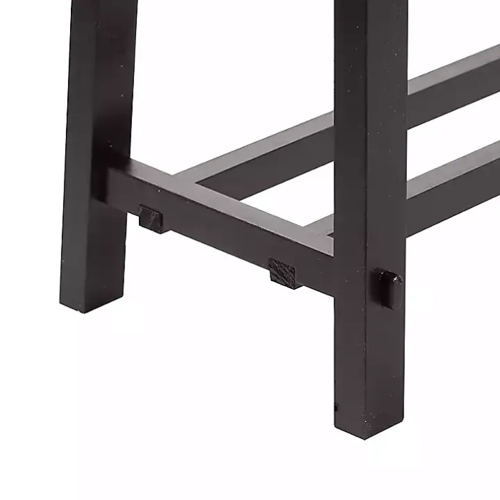 Black Wood Simple Farmhouse Bench