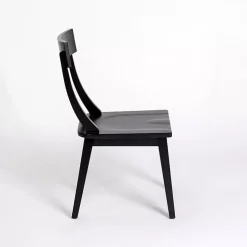Black Wood T-Back Dining Chair