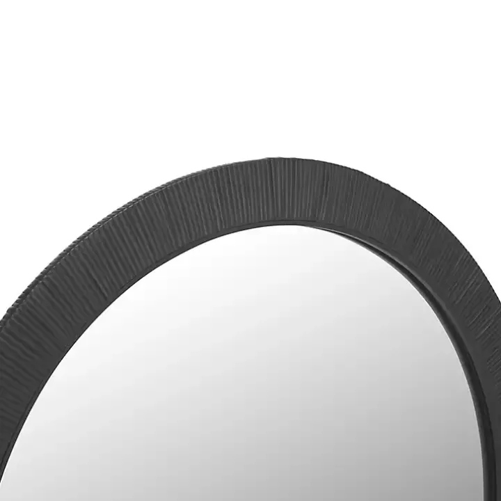 Black Wood Wrapped Nellie Wall Mirror