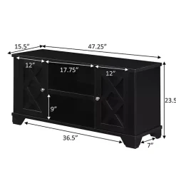 Black Wood X Doors Media Cabinet