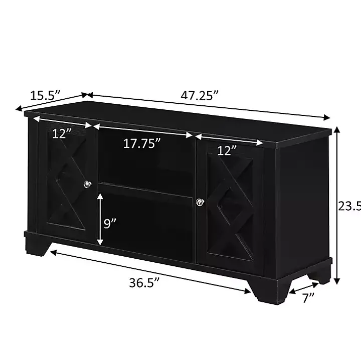 Black Wood X Doors Media Cabinet